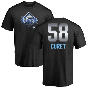 Youth Tampa Bay Rays Yoniel Curet ＃58 Midnight Mascot T-Shirt - Black