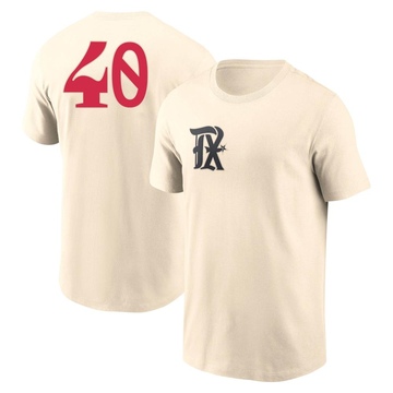 Youth Texas Rangers Derek Hill ＃40 2023 City Connect Name & Number T-Shirt - Cream