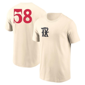 Youth Texas Rangers Gerson Garabito ＃58 2023 City Connect Name & Number T-Shirt - Cream