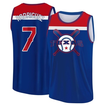 Youth Texas Rangers Ivan Rodriguez ＃7 Legend Baseball Tank Top - Royal/Red