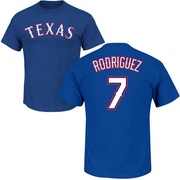 Youth Texas Rangers Ivan Rodriguez ＃7 Roster Name & Number T-Shirt - Royal