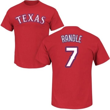 Youth Texas Rangers Lenny Randle ＃7 Roster Name & Number T-Shirt - Red