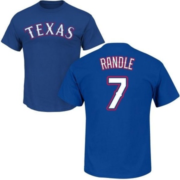 Youth Texas Rangers Lenny Randle ＃7 Roster Name & Number T-Shirt - Royal