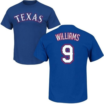 Youth Texas Rangers Ted Williams ＃9 Roster Name & Number T-Shirt - Royal