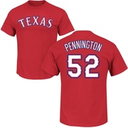 Youth Texas Rangers Walter Pennington ＃52 Roster Name & Number T-Shirt - Red