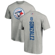 Youth Toronto Blue Jays Alex Gonzalez ＃8 Backer T-Shirt Ash