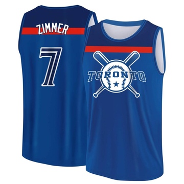 Youth Toronto Blue Jays Bradley Zimmer ＃7 Legend Baseball Tank Top - Royal/Navy