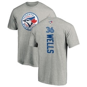 Youth Toronto Blue Jays David Wells ＃36 Backer T-Shirt Ash