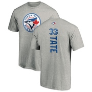 Youth Toronto Blue Jays Dillon Tate ＃33 Backer T-Shirt Ash