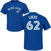 Youth Toronto Blue Jays Easton Lucas ＃62 Roster Name & Number T-Shirt - Royal