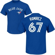 Youth Toronto Blue Jays Emmanuel Ramirez ＃67 Roster Name & Number T-Shirt - Royal