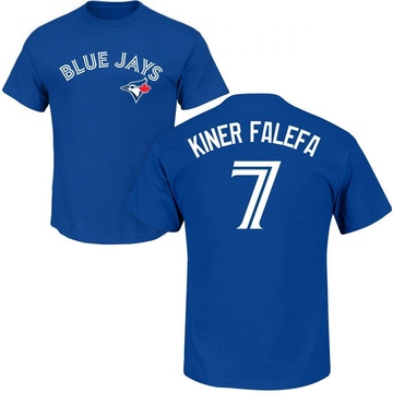 Youth Toronto Blue Jays Isiah Kiner-Falefa ＃7 Roster Name & Number T-Shirt - Royal