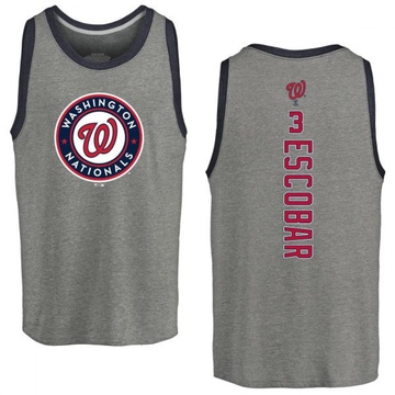 Youth Washington Nationals Alcides Escobar ＃3 Backer Tank Top Ash