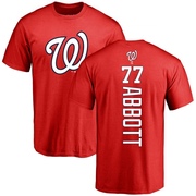 Youth Washington Nationals Cory Abbott ＃77 Backer T-Shirt - Red