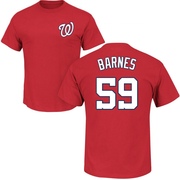 Youth Washington Nationals Jacob Barnes ＃59 Roster Name & Number T-Shirt - Red