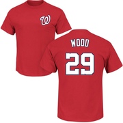 Youth Washington Nationals James Wood ＃29 Roster Name & Number T-Shirt - Red