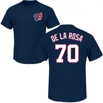 Youth Washington Nationals Jeremy De La Rosa ＃70 Roster Name & Number T-Shirt - Navy