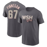 Youth Washington Nationals Kyle Finnegan ＃67 2022 City Connect Name & Number T-Shirt - Gray