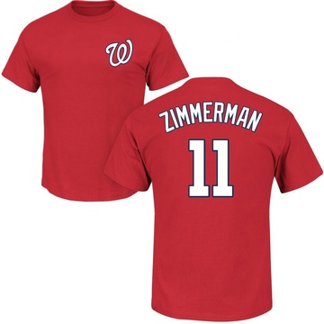 Youth Washington Nationals Ryan Zimmerman ＃11 Roster Name & Number T-Shirt - Red